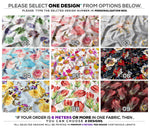 Floral Petals Apparel Fabric 3Meters+, 9 Designs | 8 Fabrics Option | Fabric By the Yard | D20150