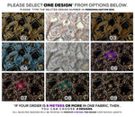 Damask Apparel Fabric 3Meters+, 9 Designs | 8 Fabric Options | Fabric By the Yard | 075