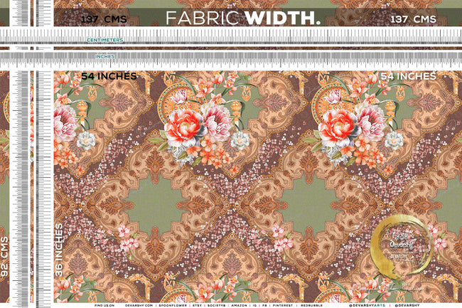 Baroque Floral Upholstery Fabric 3meters 4 Colors & 12 Fabric Options Floral Furnishing Fabrics By the Yard  | D20013