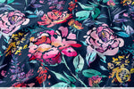 Watercolor Floral Apparel Fabric 3Meters+, 9 Designs | 8 Fabrics Option | Fabric By the Yard | D20163