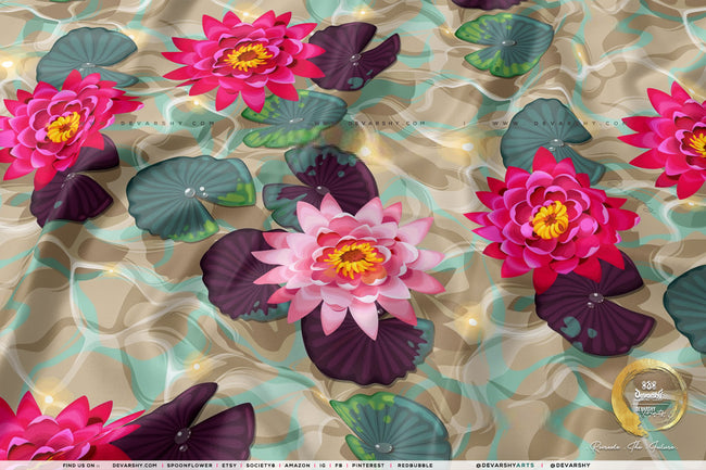 Flowers Apparel Fabric 3Meters+, 9 Designs | 8 Fabrics Option | Fabric By the Yard | D20152