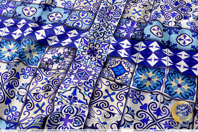 Moroccan Boho Apparel Fabric 3Meters+, 9 Designs | 8 Fabrics Option | Fabric By the Yard | D20297