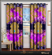 Ornate Fuchsia Premium Curtain Panel, Blackout Curtain, 2 Fabric Options - 1025A