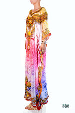 Devarshy Designer Decorative Ornamental Digital print Long Embellished Kaftan -1011 B , Apparel - DEVARSHY, DEVARSHY
 - 2