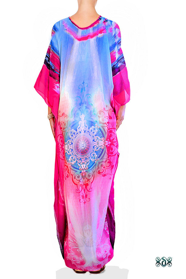 Devarshy Designer Vibrant Stylish Long Embellished Beachwear Kaftan - 1059B , Apparel - DEVARSHY, DEVARSHY
 - 3