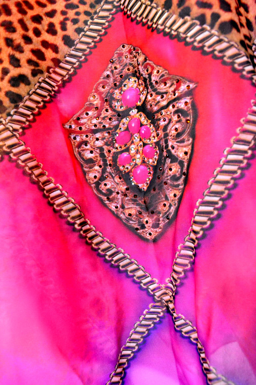 Devarshy Designer Exquisite Animal print Long Embellished Kaftan Dress - 1061B , Apparel - DEVARSHY, DEVARSHY
 - 6