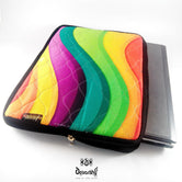 LA FUTURISMO Vibrant Colors Waves Printed Devarshy Laptop Sleeve