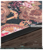 Dark Grey Florals Area Rug, Available in 3 sizes | D20015