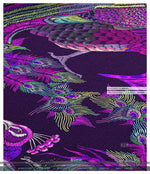 Magenta Peacock Area Rug, Available in 3 sizes | D20031