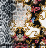 White Snow Leopard Print Duvet Cover, Bed Linen, Luxury Bedding, Devarshy Home, GT -