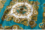 Turquoise Baroque Upholstery Fabric 3meters & 12 Furnishing Fabrics Baroque Lion Fabric By the Yard  | RB0016C