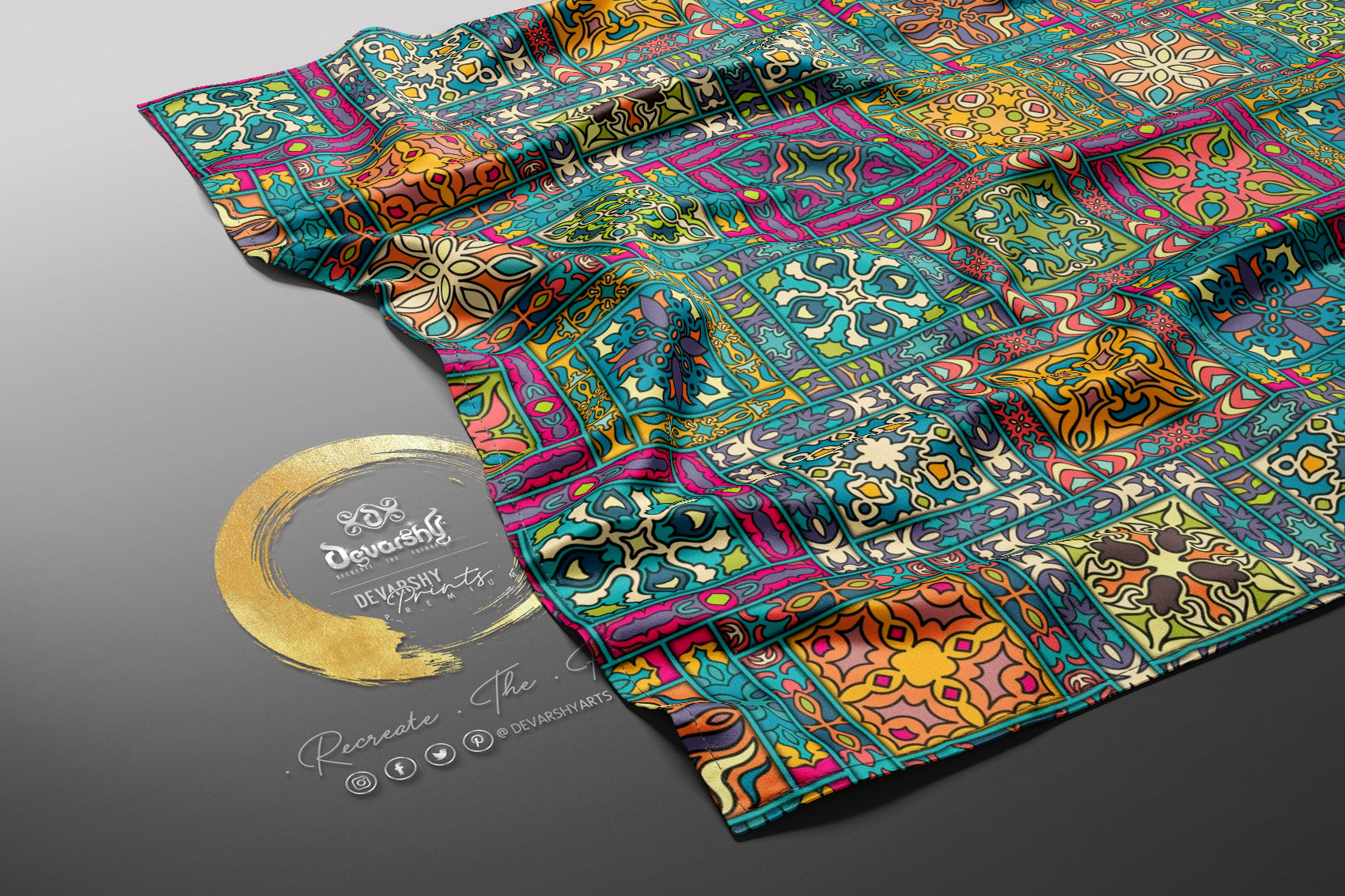 Morocco Bohemian Apparel Fabric 3Meters+, 9 Designs | 8 Fabrics Option | Fabric By the Yard | D20298