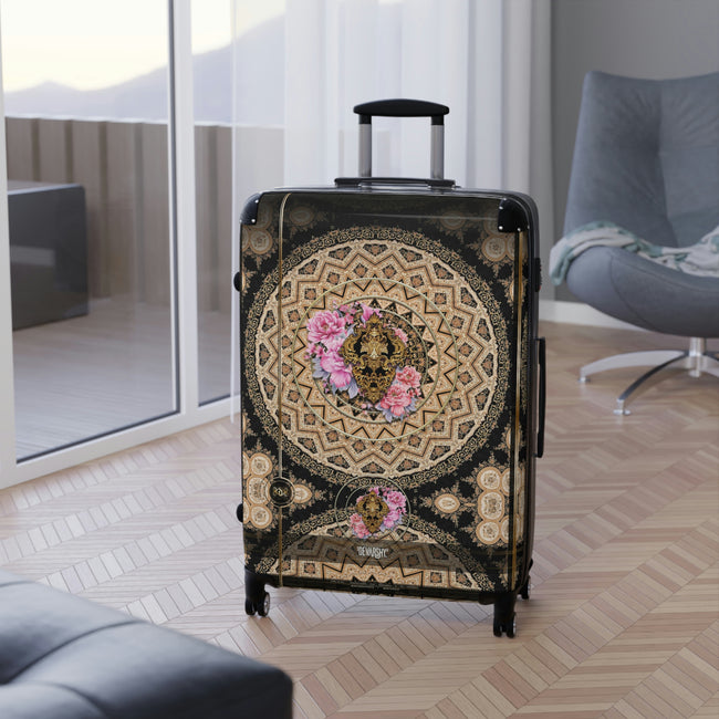 Floral Mandala Suitcase 3 Sizes Carry-on Suitcase Floral Print Luggage Hard Shell Suitcase  | 10357A