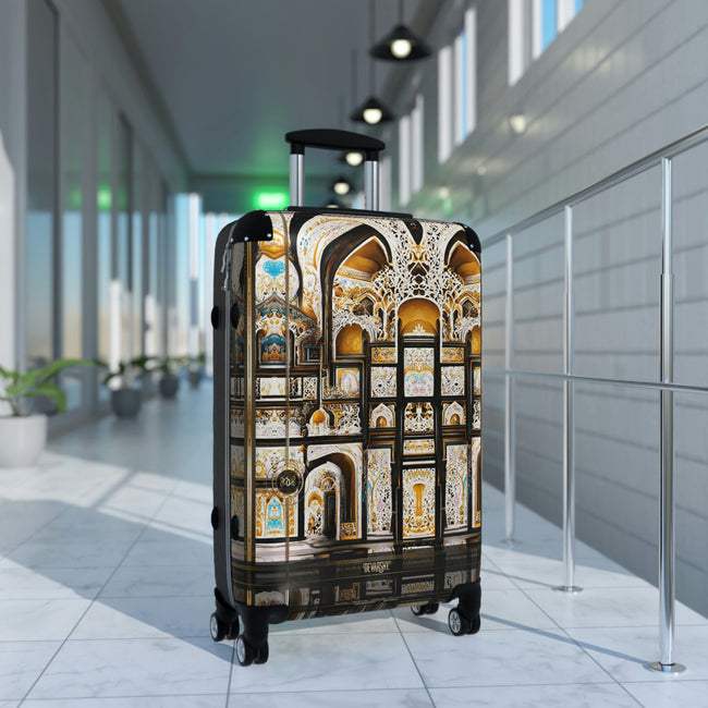 TAJ MAHAL Suitcase Carry-on Suitcase Palace Print Luggage Royal Hard Shell Suitcase in 3 Sizes | D20126