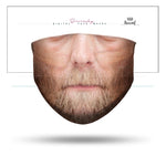 Blonde Beard Man Selfie Face Mask With Filter And Nose Wires - 11117