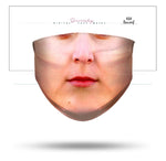 Caucasian Female Selfie Face Mask With With Filter And Nose Wires - 11119