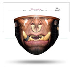 Scary Monster Orc Face Mask With Filter And Nose Wires - 90004