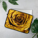 Yellow Rose Laptop Sleeve, Floral Print Pouch, Lightweight Laptop Case, Floral Notebook Cover, PF - 1012