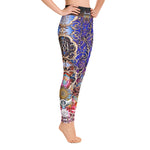 Royal Blue YOGA Leggings Baroque YOGA Leggings Women Sportswear Spandex High Waist Leggings, PF - 1053A