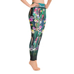 Cactus Florals YOGA Leggings Fitness Leggings Floral Print Leggings High Waist Yoga Legging, PF - 100928