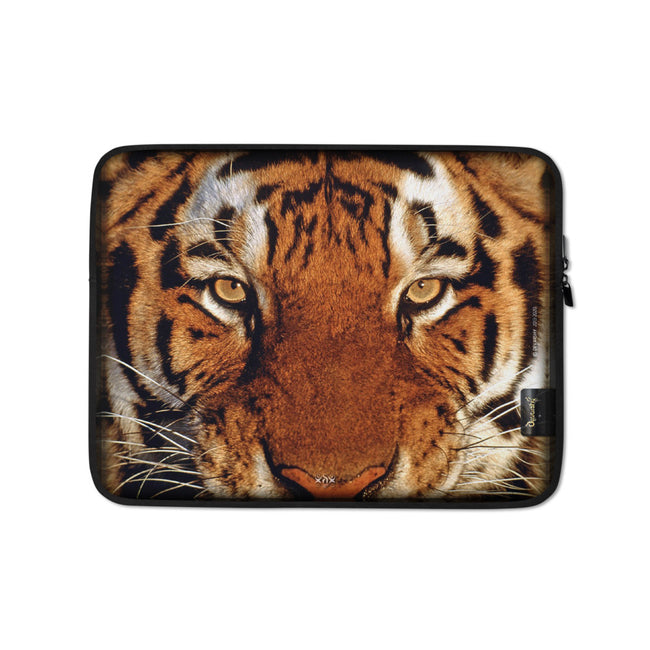 Tiger Face Laptop Sleeve, Lightweight Laptop Case, Animal Print Pouch, Laptop Bag, Notebook Cover, PF - 1020