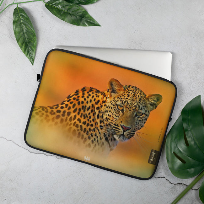 Leopard Print Laptop Sleeve, Notebook Cover, Lightweight Laptop Case, Animal Print Pouch, Leopard Print Bag, PF - 1022