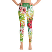 Devarshy Tropical Florals Printed Spandex High Waist Ladies Yoga Leggings, PF - 100865