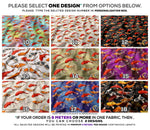 Shoal Of Fish Upholstery Fabric 3meters 9 Designs & 12 Furnishing Fabrics Koi Fish Print Fabric By the Yard | 049