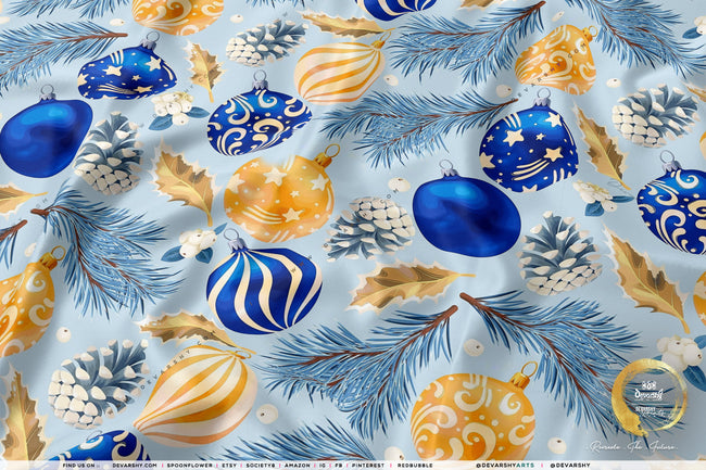 Xmas Decor Apparel Fabric 3Meters+, 9 Designs | 8 Fabrics Option | Fabric By the Yard | 073