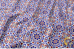 Tiles Print Apparel Fabric 3Meters+, 9 Designs | 8 Fabrics Option | Moroccan Fabric By the Yard | 035
