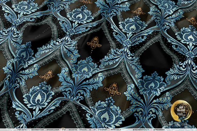 Damask Apparel Fabric 3Meters+, 9 Designs | 8 Fabric Options | Fabric By the Yard | 075