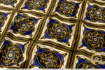 Golden Squares Upholstery Fabric 3meters 6 Designs & 12 Furnishing Fabrics Golden Baroque Fabric By the Yard | 039